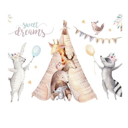 Lustre infantil KIDS ROOM 1xE27/60W/230V, Ø 40 cm, com motivos de animais