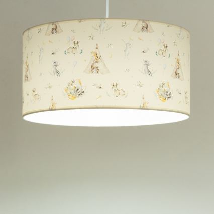 Lustre infantil KIDS ROOM 1xE27/60W/230V Ø 40 cm, com motivos de animais