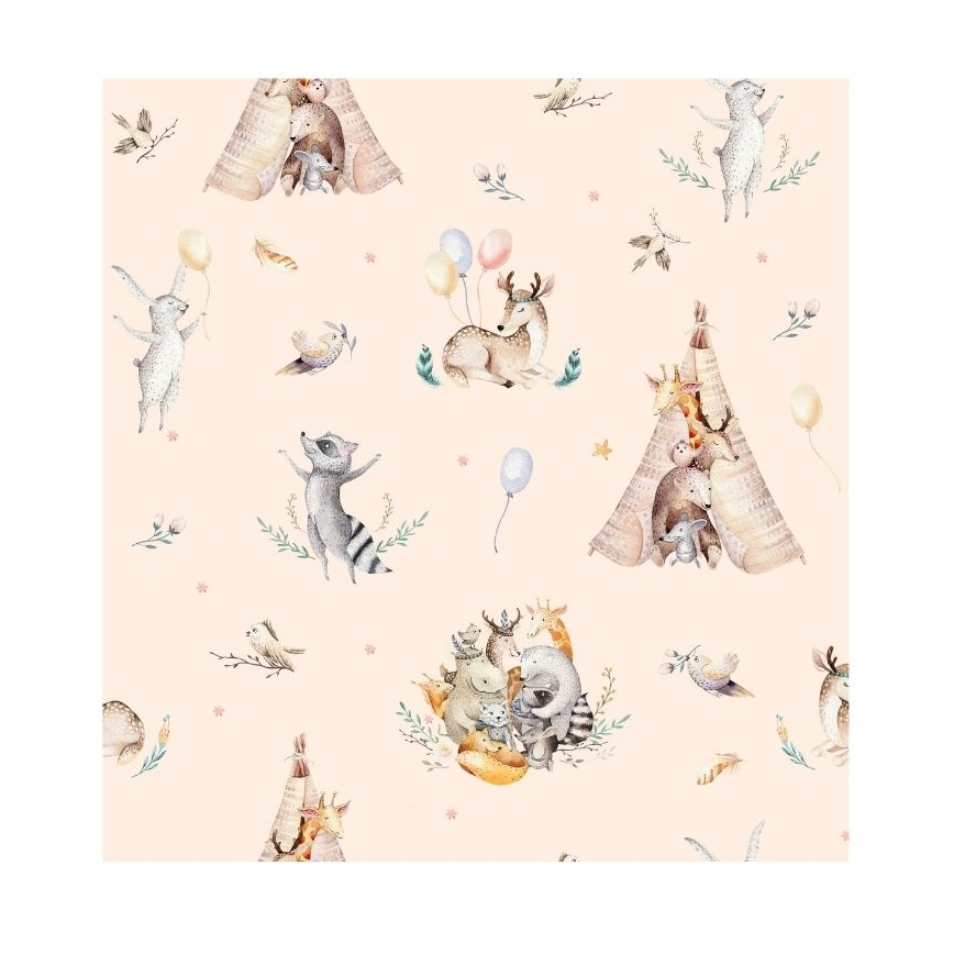 Lustre infantil KIDS ROOM 1xE27/60W/230V Ø 40 cm, com motivos de animais