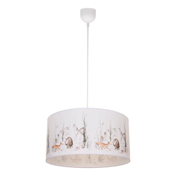 Lustre infantil KIDS ROOM 1xE27/60W/230V Ø 40 cm com motivos de animais
