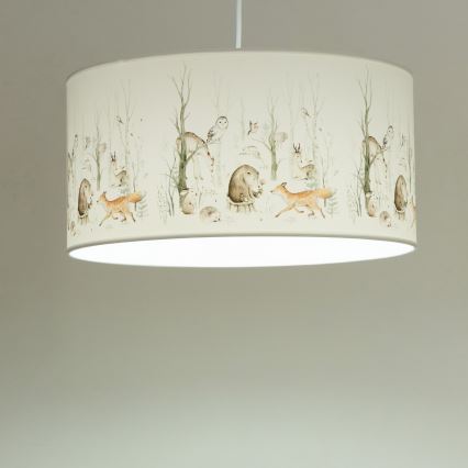 Lustre infantil KIDS ROOM 1xE27/60W/230V Ø 40 cm com motivos de animais