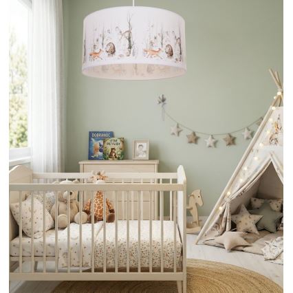 Lustre infantil KIDS ROOM 1xE27/60W/230V Ø 40 cm com motivos de animais