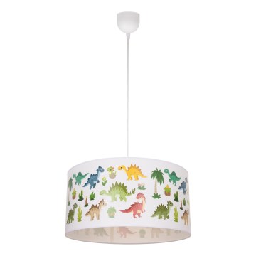 Lustre infantil KIDS ROOM 1xE27/60W/230V Ø 40 cm dinossauro