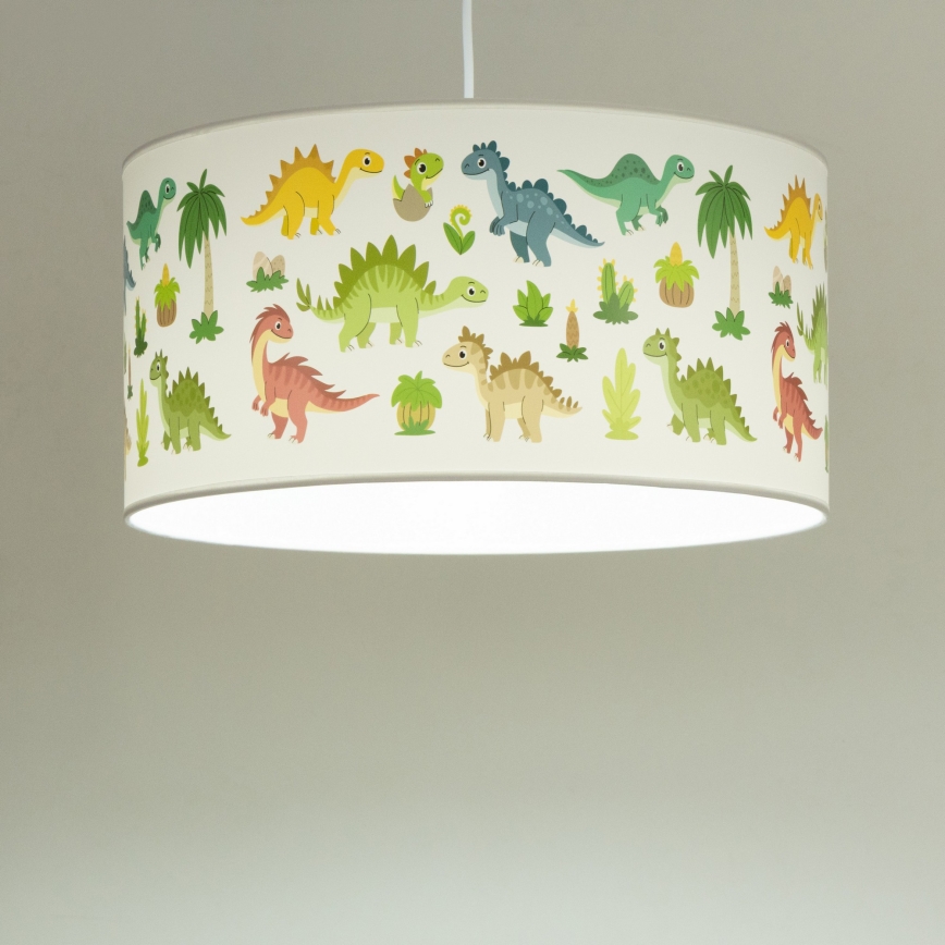 Lustre infantil KIDS ROOM 1xE27/60W/230V Ø 40 cm dinossauro