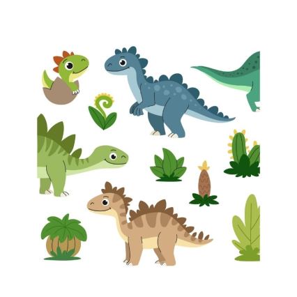 Lustre infantil KIDS ROOM 1xE27/60W/230V Ø 40 cm dinossauro