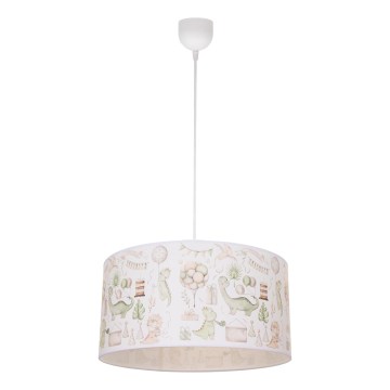 Lustre infantil KIDS ROOM 1xE27/60W/230V, Ø 40 cm, dinossauro
