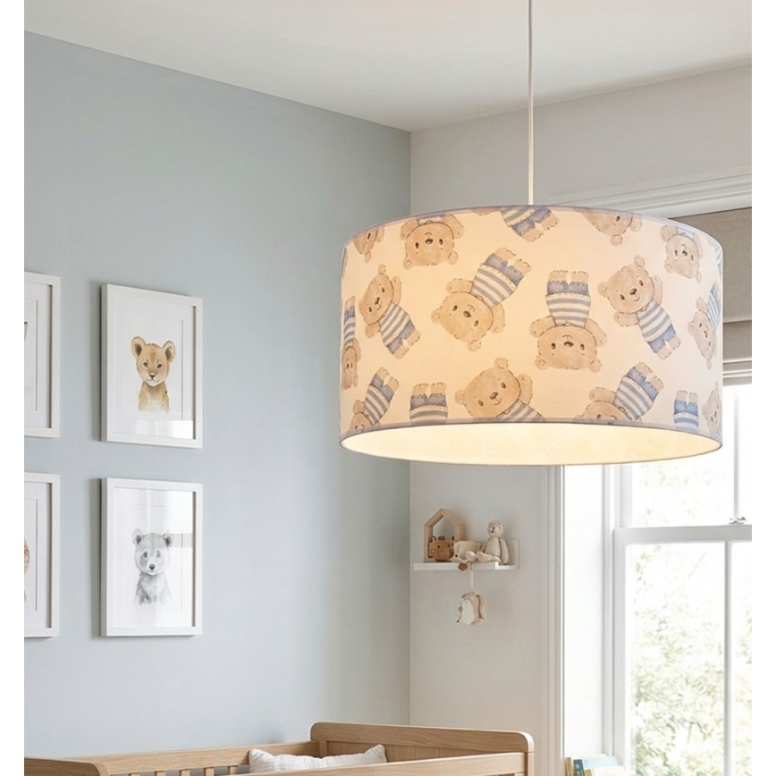 Lustre infantil KIDS ROOM 1xE27/60W/230V Ø 40 cm ursinho