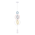 Lustre infantil suspenso por cabo HOOPS 1xE27/20W/230V pr. 19 cm multicolorido