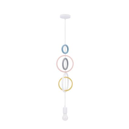 Lustre infantil suspenso por cabo HOOPS 1xE27/20W/230V pr. 19 cm multicolorido