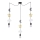 Lustre infantil suspenso por cabo TRIO 3xE27/20W/230V cinzento/amarelo/branco