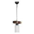 Lustre JASMIN com corrente 1xE27/40W/230V castanho/branco
