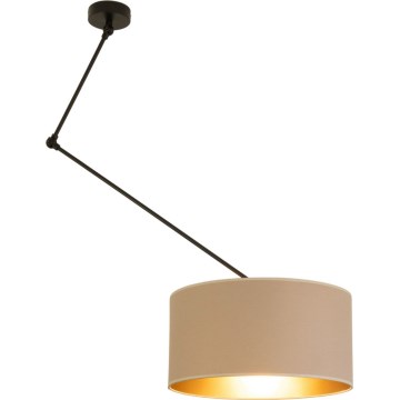 Lustre LED ajustável em haste GORTA 1xE27/60W/230V bege/dourado