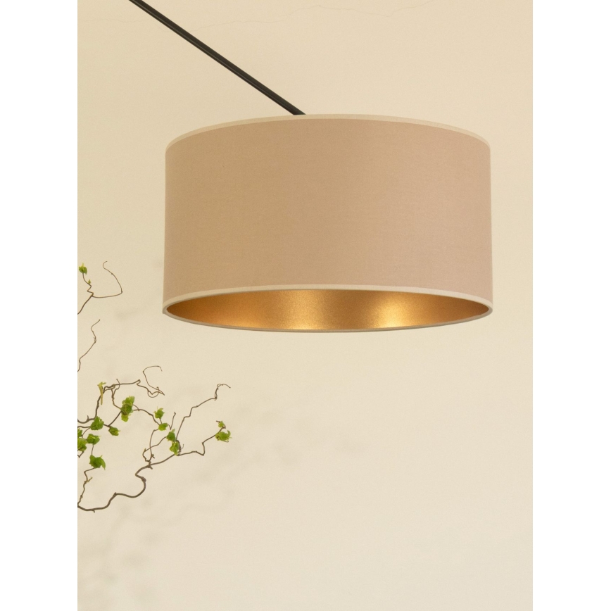 Lustre LED ajustável em haste GORTA 1xE27/60W/230V bege/dourado