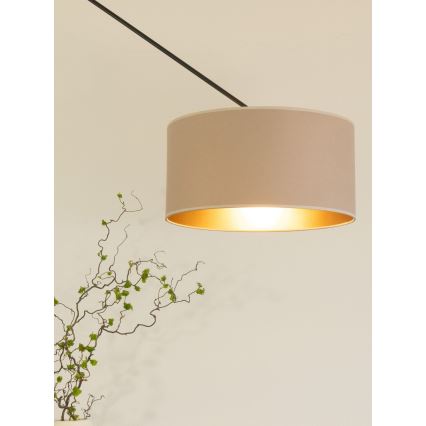Lustre LED ajustável em haste GORTA 1xE27/60W/230V bege/dourado