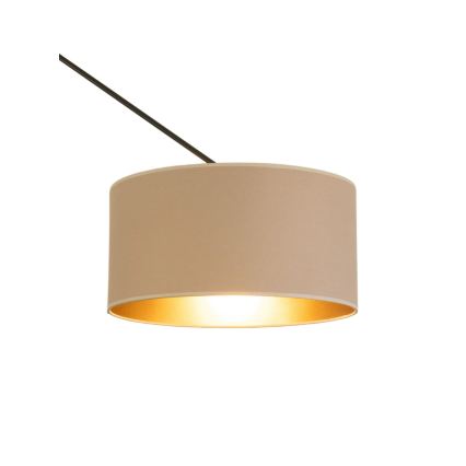 Lustre LED ajustável em haste GORTA 1xE27/60W/230V bege/dourado