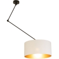 Lustre LED ajustável em haste GORTA 1xE27/60W/230V branco/dourado