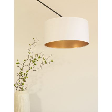 Lustre LED ajustável em haste GORTA 1xE27/60W/230V branco/dourado