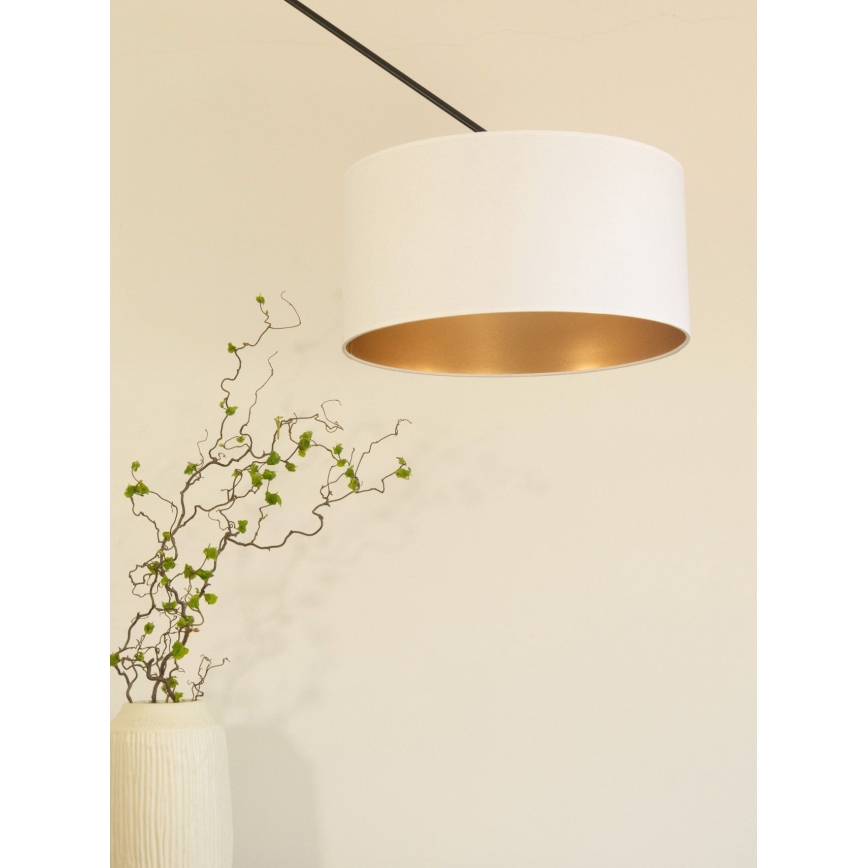 Lustre LED ajustável em haste GORTA 1xE27/60W/230V branco/dourado