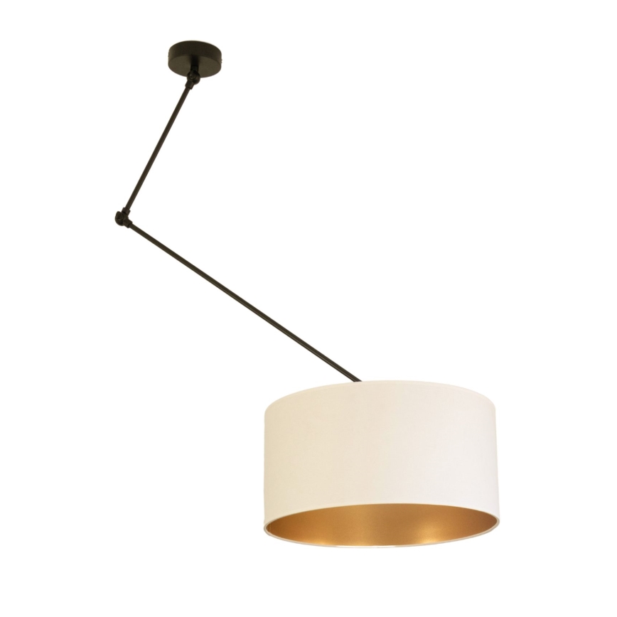 Lustre LED ajustável em haste GORTA 1xE27/60W/230V branco/dourado