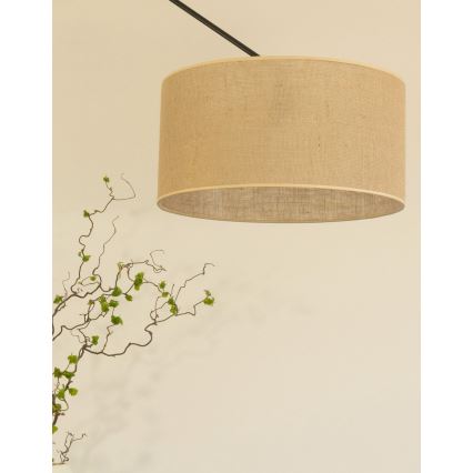 Lustre LED ajustável em haste GORTA 1xE27/60W/230V juta