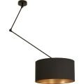 Lustre LED ajustável em haste GORTA 1xE27/60W/230V preto/dourado