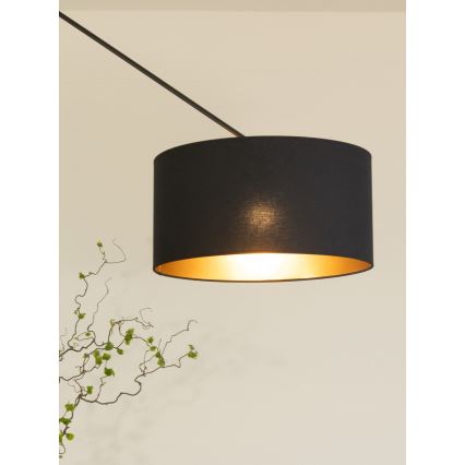Lustre LED ajustável em haste GORTA 1xE27/60W/230V preto/dourado
