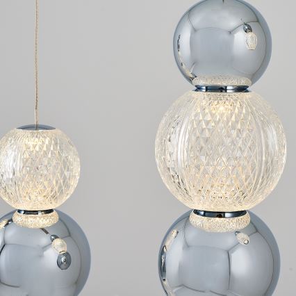 Lustre LED CREMONA suspenso por cabo, 27W/230V, 3000K, cromo mate