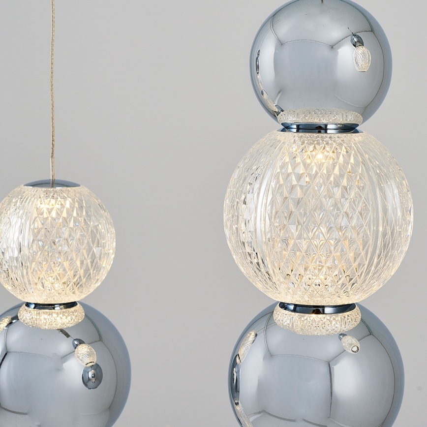 Lustre LED CREMONA suspenso por cabo, 27W/230V, 3000K, cromo mate