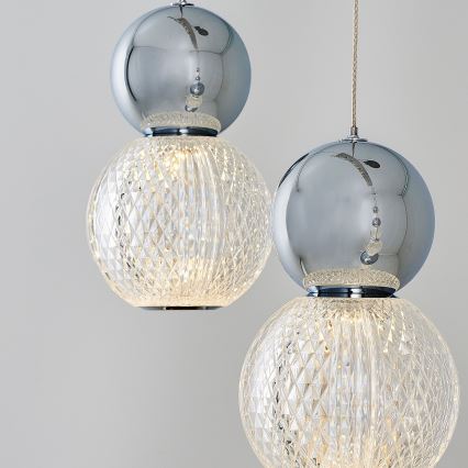 Lustre LED CREMONA suspenso por cabo, 27W/230V, 3000K, cromo mate