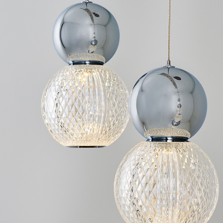 Lustre LED CREMONA suspenso por cabo, 27W/230V, 3000K, cromo mate