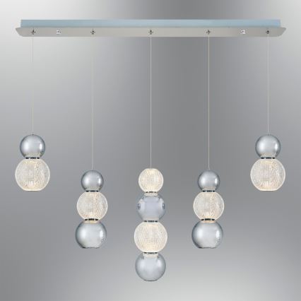 Lustre LED CREMONA suspenso por cabo, 27W/230V, 3000K, cromo mate