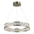 Lustre LED de cristal dimerizável suspenso por cabo ENRIQUE LED/55W//230V 3000-6000K diâmetro 80 cm + comando remoto