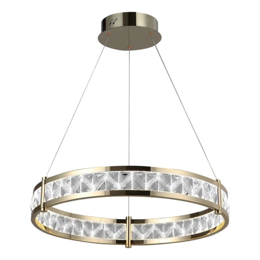 Lustre LED de cristal dimerizável suspenso por cabo ENRIQUE LED/55W//230V 3000-6000K diâmetro 80 cm + comando remoto