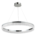 Lustre LED de cristal dimerizável suspenso por cabo THALIA LED/55W/230V 3000-6000K Ø 80 cm + controlo remoto