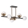 Lustre LED de haste 6xLED/7W/230V dourado/preto