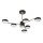 Lustre LED de haste 6xLED/7W/230V + LED/6W 3000-6000K diâmetro 69 cm dourado/preto