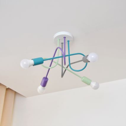 Lustre de teto LED OXFORD 4xE27/10W/230V