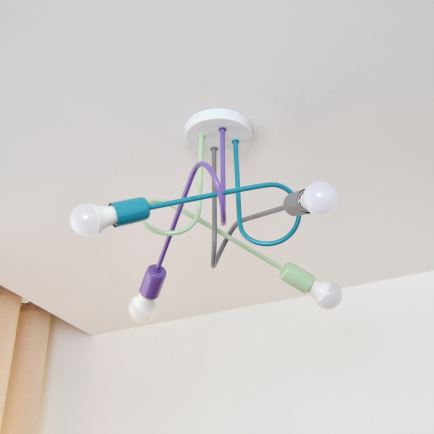 Lustre de teto LED OXFORD 4xE27/10W/230V