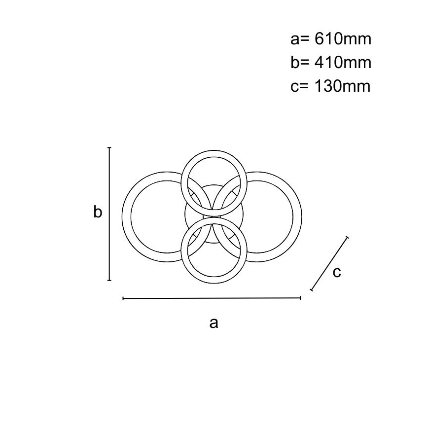 Lustre LED de teto sobreposto dimerizável LED/150W/230V 3000-6500K + controlo remoto