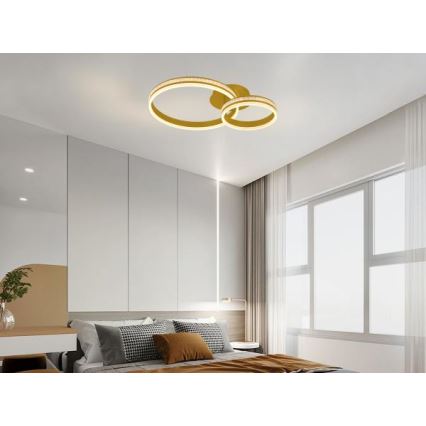 Lustre LED dimerizável de montagem à superfície para tecto LED/110W/230V 3000-6500K + controlo remoto