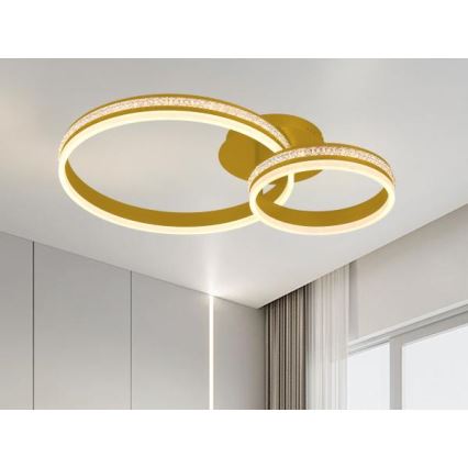 Lustre LED dimerizável de montagem à superfície para tecto LED/110W/230V 3000-6500K + controlo remoto