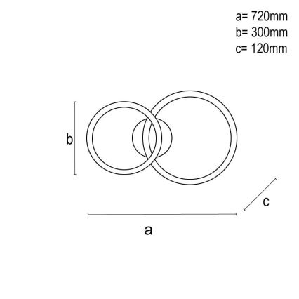 Lustre LED dimerizável de montagem à superfície para tecto LED/110W/230V 3000-6500K + controlo remoto