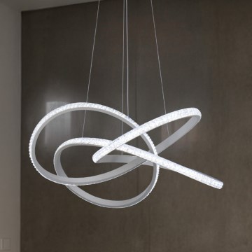 Lustre LED dimerizável suspenso em cabo LED/95W/230V 3000-6500K Ø57 cm + comando remoto