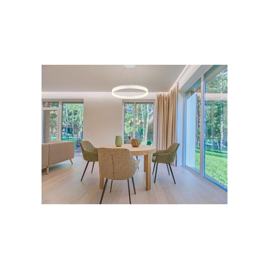 Lustre LED regulável suspenso em cabo ALIANZ LED/45W/230V 3000-6000K Ø 60 cm + controlo remoto