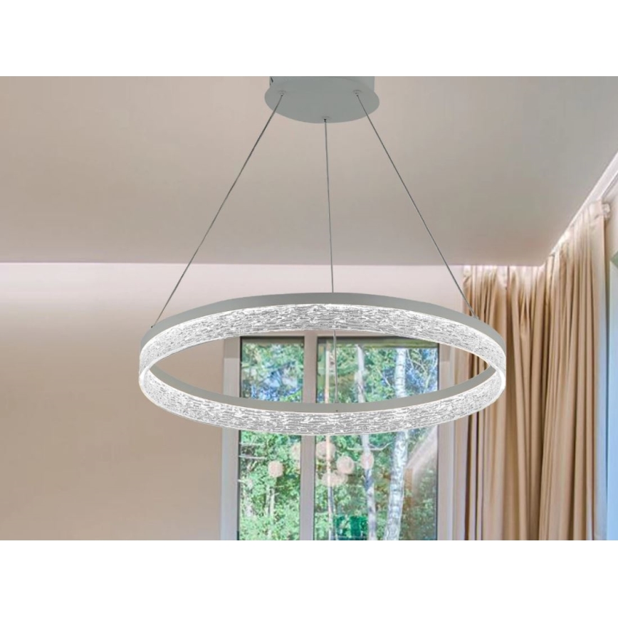 Lustre LED regulável suspenso em cabo ALIANZ LED/45W/230V 3000-6000K Ø 60 cm + controlo remoto