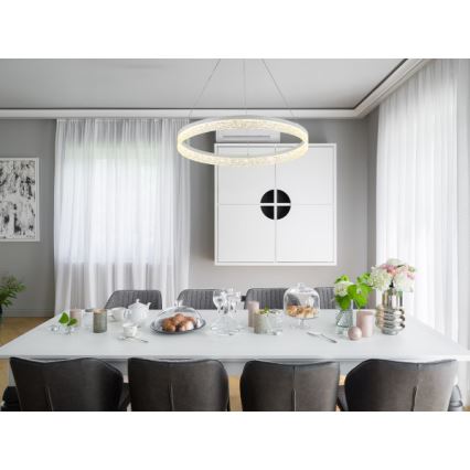 Lustre LED dimável suspenso por cabo ALIANZ LED/60W/230V 3000-6000K, diâmetro 80 cm + comando remoto