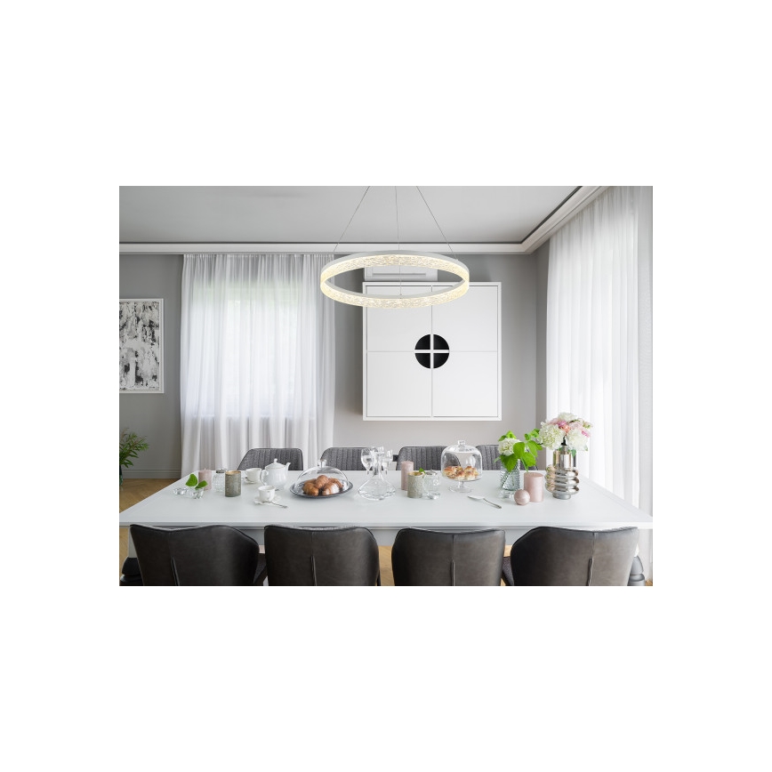 Lustre LED dimável suspenso por cabo ALIANZ LED/60W/230V 3000-6000K, diâmetro 80 cm + comando remoto