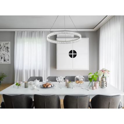 Lustre LED dimável suspenso por cabo ALIANZ LED/60W/230V 3000-6000K, diâmetro 80 cm + comando remoto