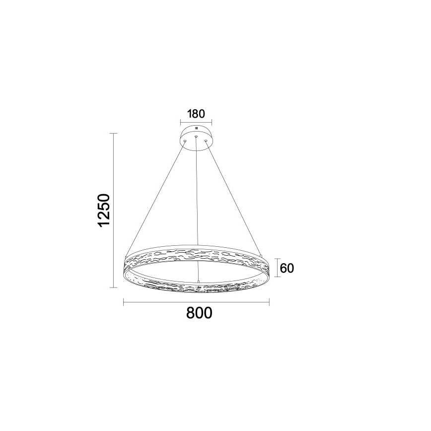 Lustre LED dimável suspenso por cabo ALIANZ LED/60W/230V 3000-6000K, diâmetro 80 cm + comando remoto