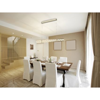 Lustre de cristal LED dimerizável suspenso por cabo ENRIQUE LED/20W//230V 3000-6000K + controlo remoto